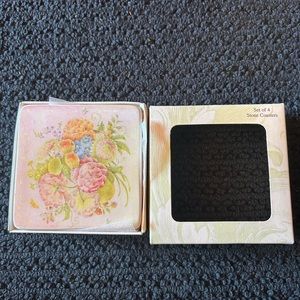 Flower 💐 Stone Coaster Set